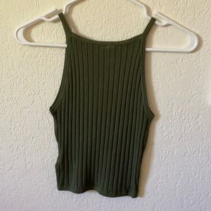 Green Ribbed H&M Tank